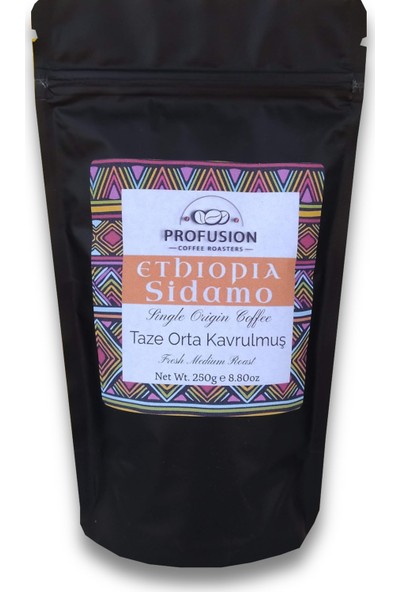 Profusion Coffee Taze Kavrulmuş Ethiopian Sidamo Çekirdek Kahve 250G