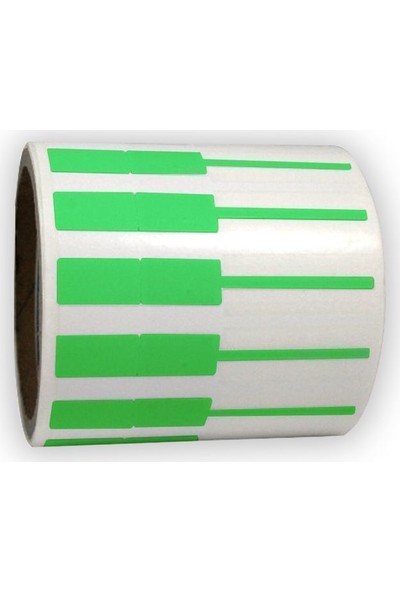 On Roll Paper Gözlük Etiketi Yeşil 95 x 12 1000'lik Sarım 6 Rulo