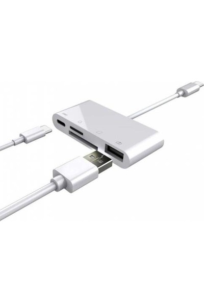 Mobitell 4in1 Lightning To USB Type C Micro Sd Tf Kart Okuyucu