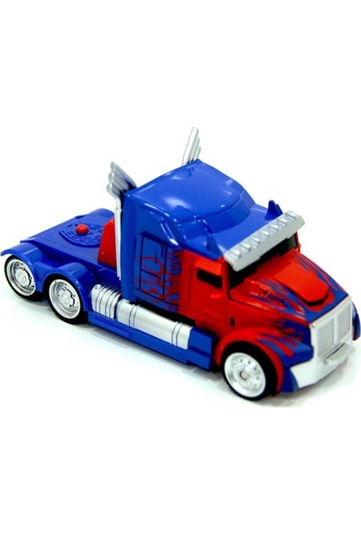 Gepettoys Optimus Prime Tek Düğmeyle Robota Dönüşebilen Çek Bırak Araba 15 cm
