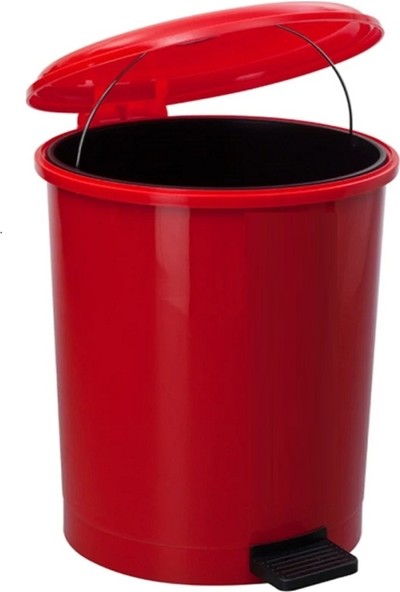 Safell Pedallı Çift Kovalı Çöp Kovası 35 Litre Kırmızı - Isıya Dayanıklı