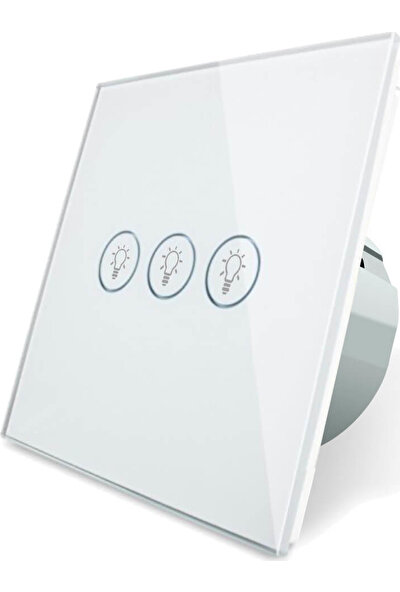 Alp Smart AS-873EU Dokunmatik Üçlü Wi-Fi Akıllı Duvar Anahtarı