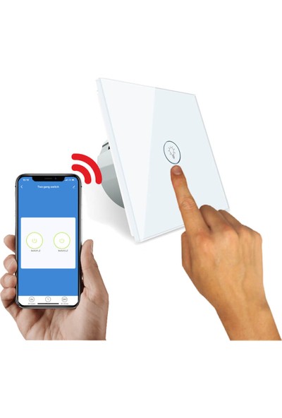 Alp Smart AS-871EU Dokunmatik Tekli Wi-Fi Akıllı Duvar Anahtarı