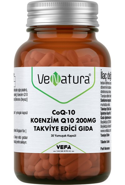Venatura Koenzim Q10 200 mg 30 Yumuşak Kapsül
