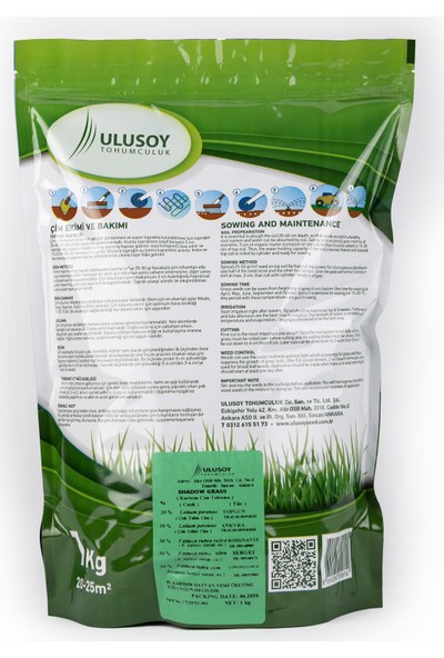 Ulusoy Tohumculuk Shadow Grass Çim Tohumu Karışımı 1 kg