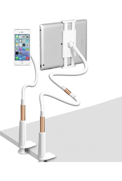 Wonderlust 360° Flexible Masa Üstü Telefon ve Tablet Tutucu, Sıkıştırmalı ve Kullanışlı
