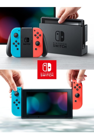 Nintendo Switch Konsol Neon Red Blue Joy / Con - Yeni V2 Model