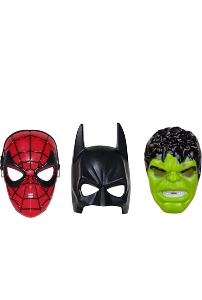 Misalanka Spiderman Örümcek Adam + Batman + Hulk Maske 3'lü