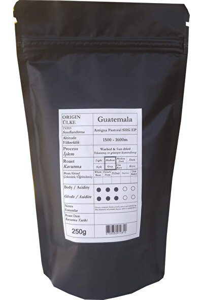 Profusion Coffee Taze Kavrulmuş Guatemala Antigua Pastoral Kahve Çekirdek (Öğütülmemiş)