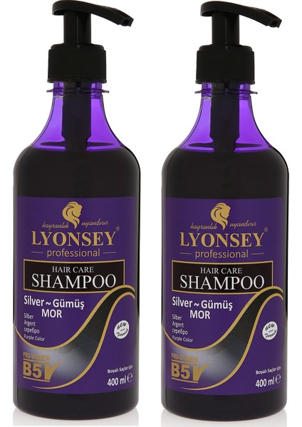 Lyonsey Silver Gümüş Mor Şampuan 400 ml 2 Adet