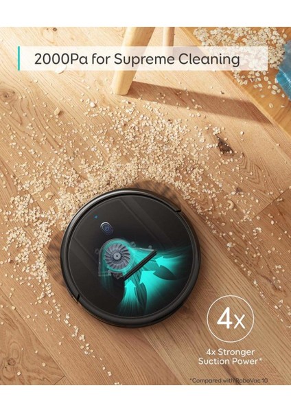 Eufy RoboVac G10 Mop Hybrid - Wi-Fi Uygulama Destekli - HEPA Filtreli Yüksek Emişli Akıllı Robot Süpürge (Anker Türkiye Garantili)