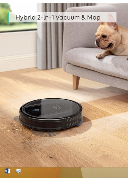 Eufy RoboVac G10 Mop Hybrid - Wi-Fi Uygulama Destekli - HEPA Filtreli Yüksek Emişli Akıllı Robot Süpürge (Anker Türkiye Garantili)