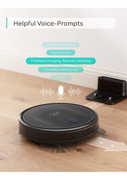 Eufy RoboVac G10 Mop Hybrid - Wi-Fi Uygulama Destekli - HEPA Filtreli Yüksek Emişli Akıllı Robot Süpürge (Anker Türkiye Garantili)
