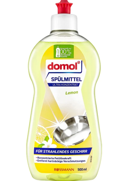 Bulaşık Deterjanı, Yağ Çözücü Limonlu, Konsantre, Elde Yıkama 500 ml