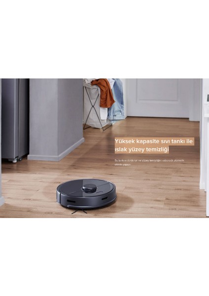 S5 Max Vacuum Cleaner Siyah Akıllı Robot Süpürge ve Paspas