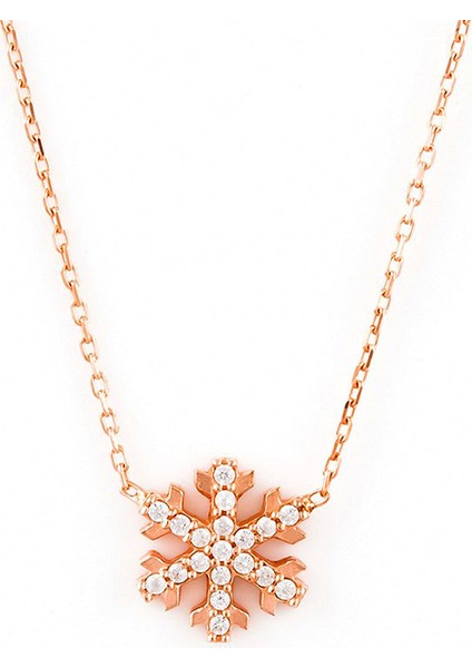 Minimal Kar Tanesi Gümüş Kolye