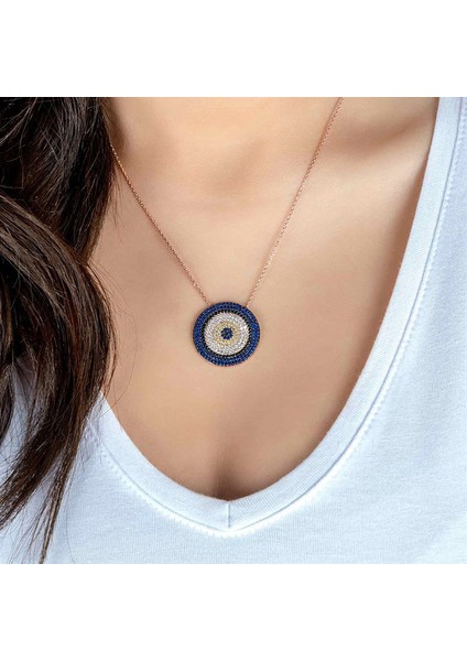 Nazarlı Tasarım Gümüş Kadın Kolye