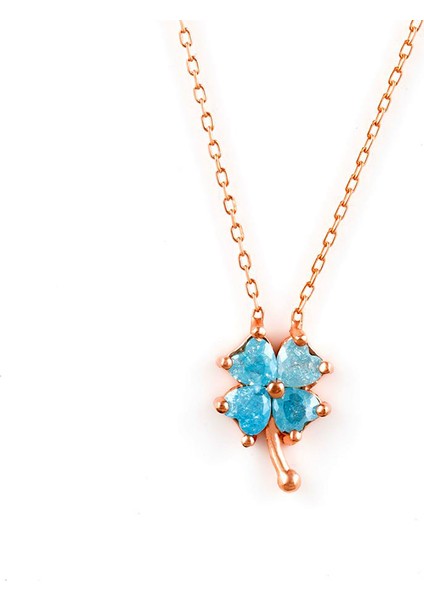 Akumarin Yonca Yaprağı Gümüş Kolye