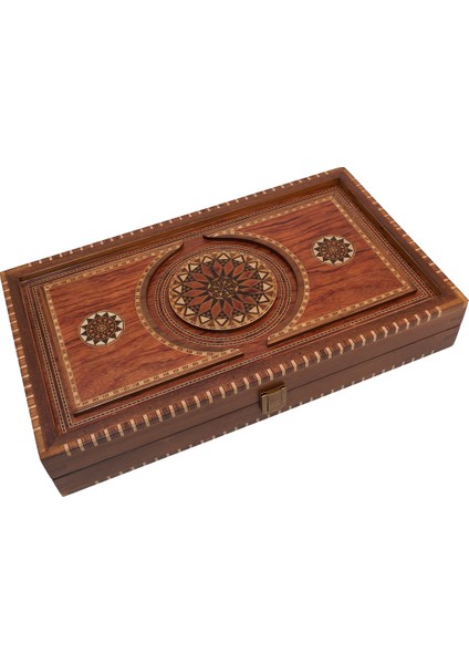 Genius Oymalı Tavla Büyük 52 x 30 x 8,5 cm