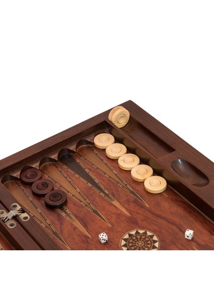 Genius Oymalı Tavla Büyük 52 x 30 x 8,5 cm fiyatları
