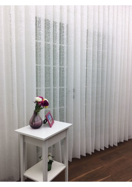 Özel Örme Dokulu Tül Perde 400 x 260 Seyrek Pile 1/2