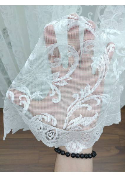 Örme Desenli Tül Perde 350 x 250 Seyrek Pile 1/2