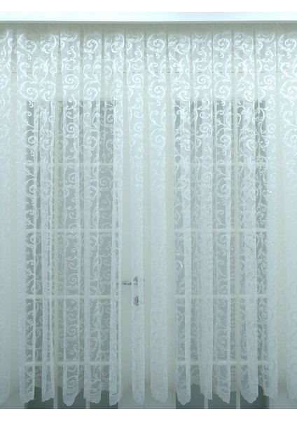 Örme Desenli Tül Perde 200 x 250 Sık Pile 1/3