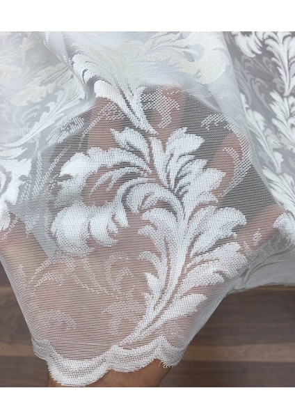 Floş Örme Dantel Tül Perde 450 x 260 Seyrek Pile 1/2