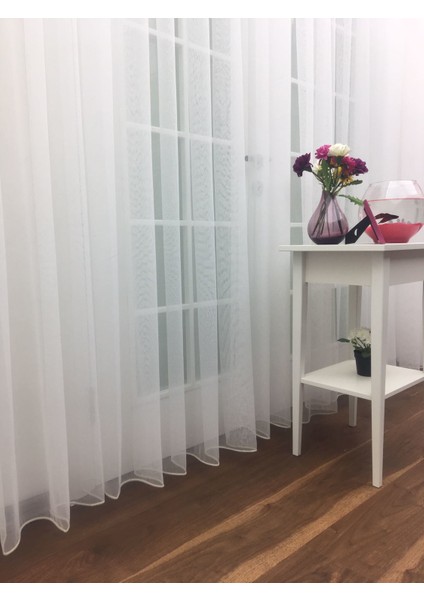 Hafif Keten Düz Tül Perde 600 x 250 Normal Pile 1/2.5