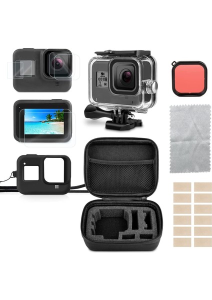 Gopro Hero 8 Başlangıç Aksesuar Seti + Taşıma Çantası