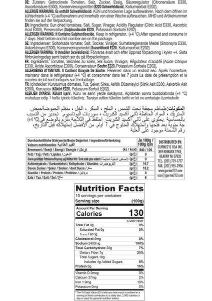 Gurme212 Naturel Güneşte Kurutulmuş Domates ‐ Yemeğe Hazır ‐ Yarım Kesim 1000 gr modelleri