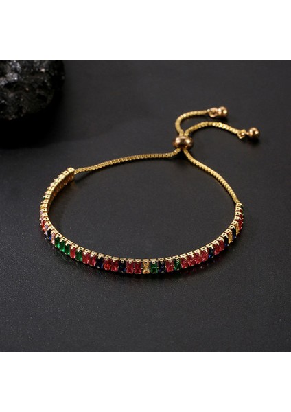 Su Yolu Renkli Baget Taşlı Kadın Bileklik EG03 fiyatları
