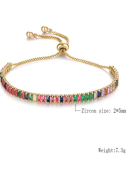 Su Yolu Renkli Baget Taşlı Kadın Bileklik EG03 fırsatları