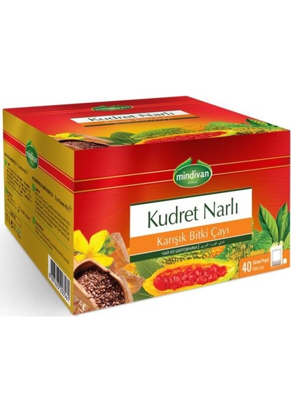 Kudret Narlı Karışık Bitki Çayı 40'lı Poşet Çay (2'li)