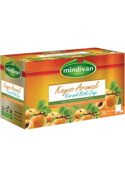 Kayısı Aromalı Form Çayı 20'li Poşet Çay (2'li)