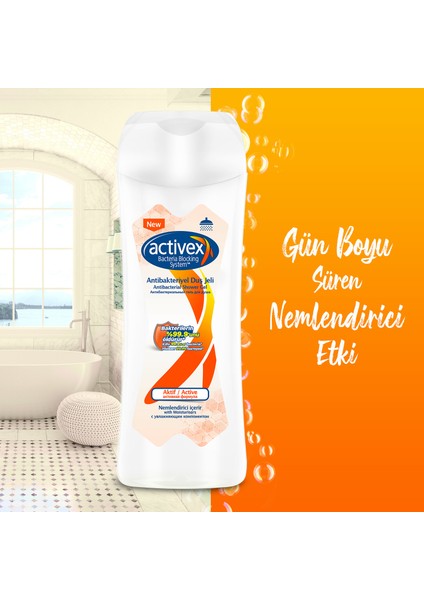 Antibakteriyel Duş Jeli Aktif 3x450 ml