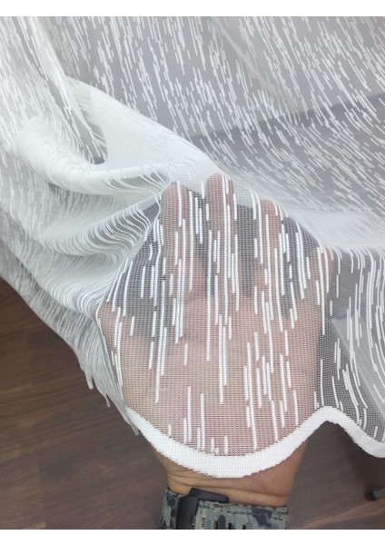 Özel Örme Dokulu Tül Perde 400 x 260 Seyrek Pile 1/2