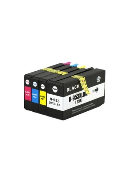 HP Officejet Pro 8730 Muadil Kartuş Seti 4 Renk HP 953 Xl