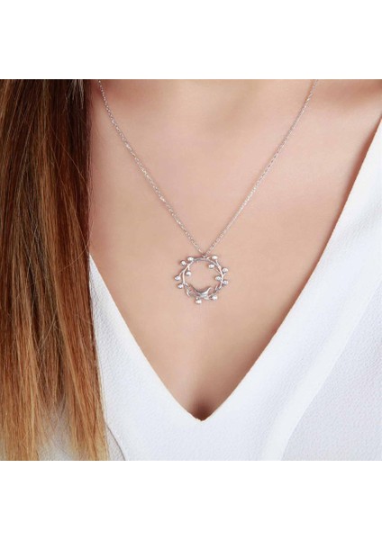 Kuş Yuvası Tasarım Gümüş Kadın Kolye fiyatları