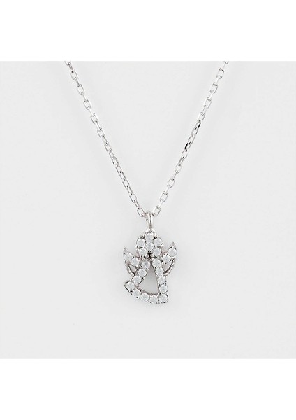 Minimal Melek Gümüş Kadın Kolye