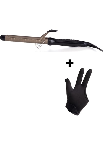 Titanyum Kaplı Profesyonel Saç Maşası 25MM Isıya Dayanıklı Eldivenli EPS319