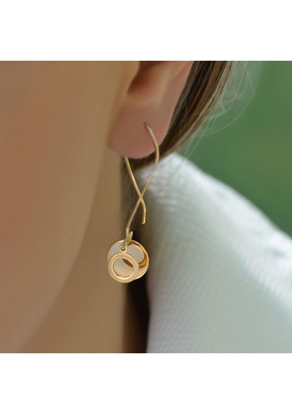 14k Sallantılı Sarı Altın Küpe