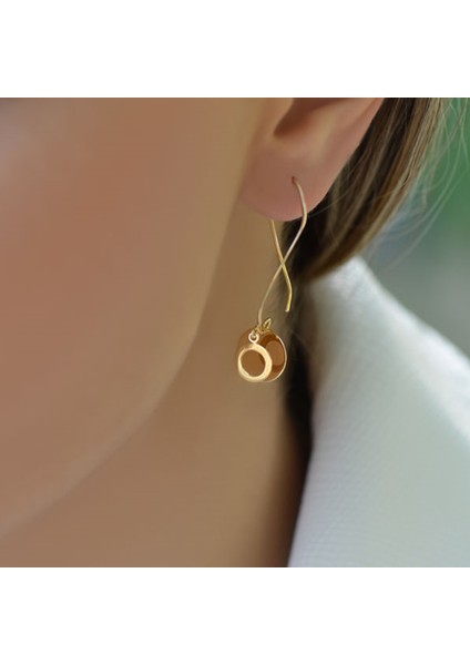 14k Sallantılı Sarı Altın Küpe