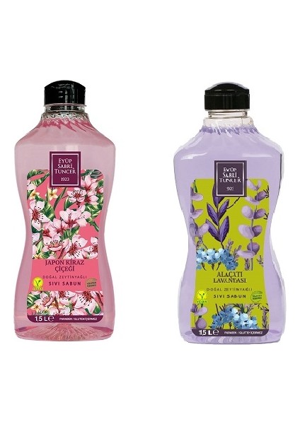 Sıvı Sabun Seti - Japon Kiraz Çiçeği + Alaçatı Lavantası