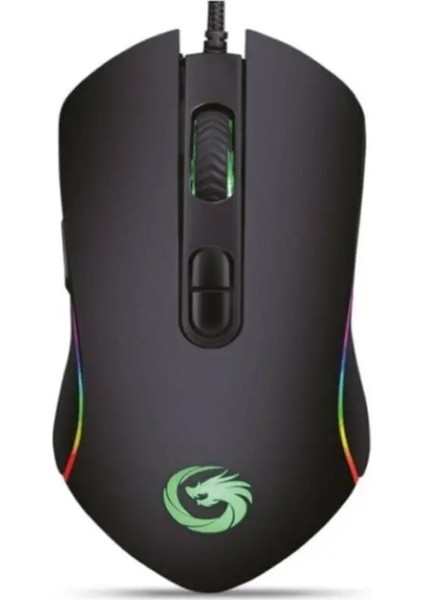 HAWK Siyah 6400dpi RGB Ledli Gaming Oyuncu Mouse