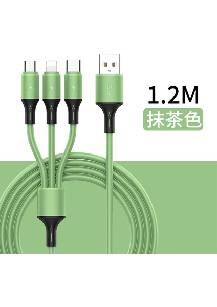 Mars 1.2 Metre 3 Uçlu (Micro USB, Type-C, Iphone) Şarj Kablosu fiyatları
