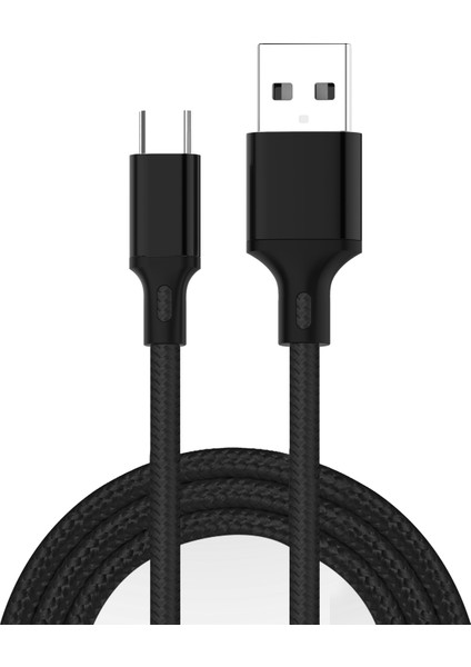 Mars 2 Metre iPhone Uyumlu Lightning 2.4A Naylon Örgü Hızlı Şarj ve Data Kablosu