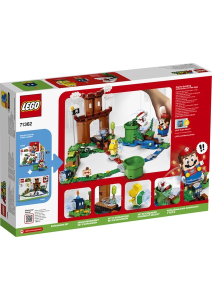 ® Super Mario# 71362 Muhafızlı Kale Ek Macera Seti Yapım Seti Yaratıcı Çocuklar için Koleksiyonluk Oyuncak (468 Parça)