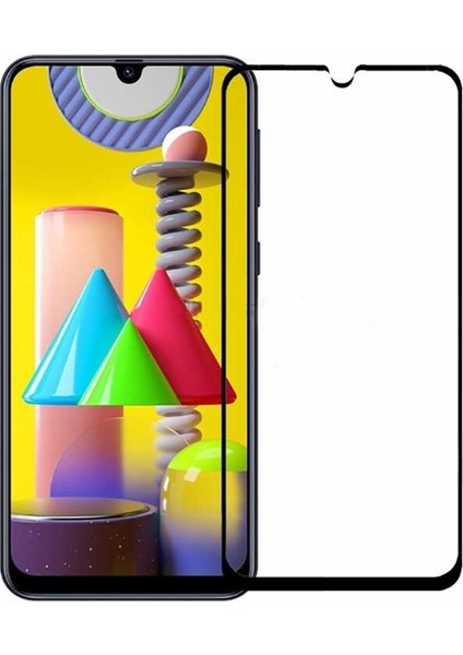 Samsung Galaxy M31 Full Kapatan Renkli Tam Koruma Siyah