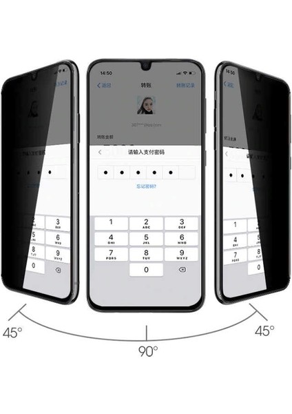 Huawei Y6S 2019 Privacy Gizlilik Filtreli Hayalet Cam
